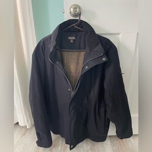 Michael Kors Men's Black Soft Shell Jacket with hidden hood. Size L